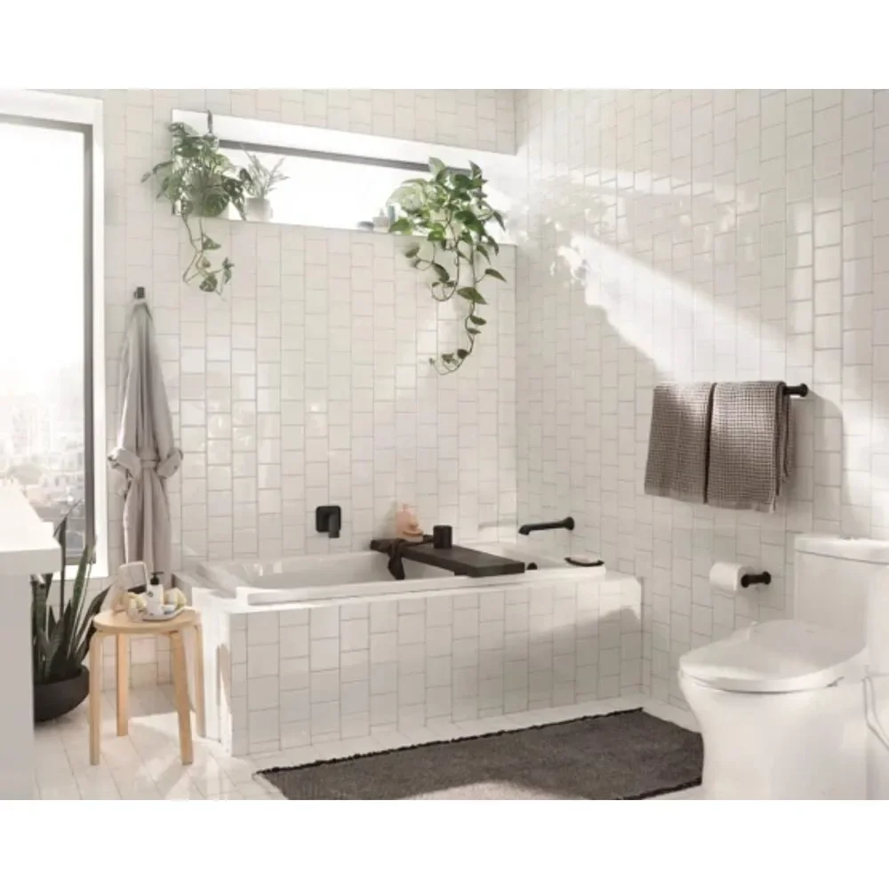 Moen Genta LX Pivoting Toilet Paper Holder Matte Black BH3808BL NEW